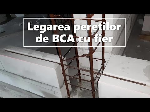 Legarea peretilor de BCA cu fier