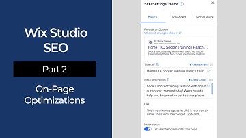 Wix Studio SEO Video Series | Part 2 | On-page Optimizations