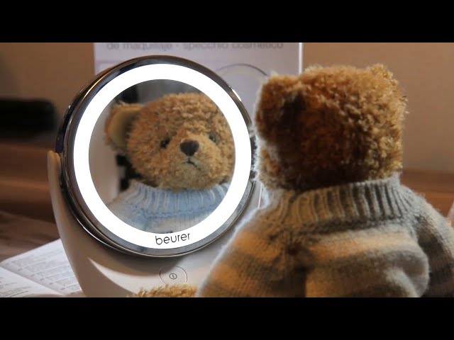 Beurer BS 49 Illuminated LED cosmetics mirror unboxing + test - YouTube