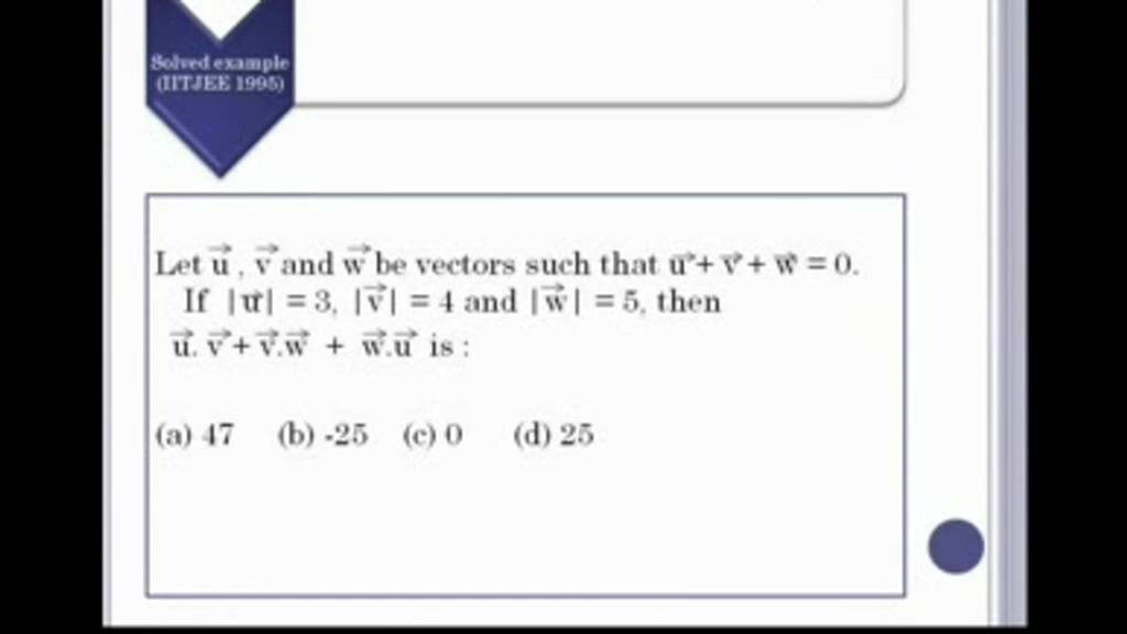 vector pt5 maths iitjee - YouTube