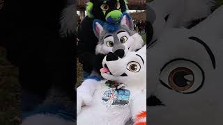 Fursuit Tripple Snuggle During Outing In Prague