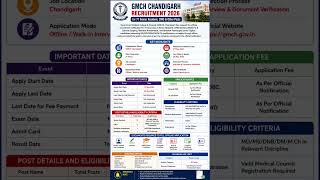 GMCH Chandigarh Jobs 2026 🔥 77 Medical Vacancies | Senior Resident Recruitment