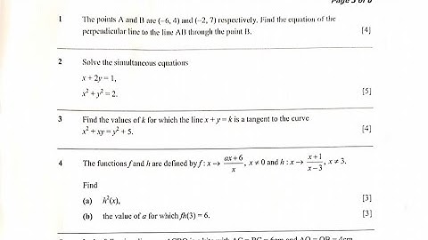 ADDITIONAL MATHEMATICS P1 2023 INTERNAL Q1 TO Q4