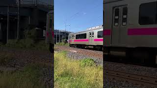 クハ700系青森行普通列車(国道7号線陸橋付近)23.10.11