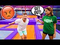 BREAKING ALL THE RULES AT BEST TRAMPOLINE PARK! *CAUGHT*