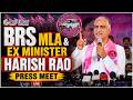 LIVE : EX Minister, MLA Harish Rao addressing the media at Telangana Bhavan..@PolitikosMedia