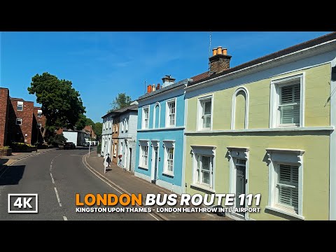 Discover the Other Side of London London Bus Route 111 from Kingston to Heathrow in 4K HDR