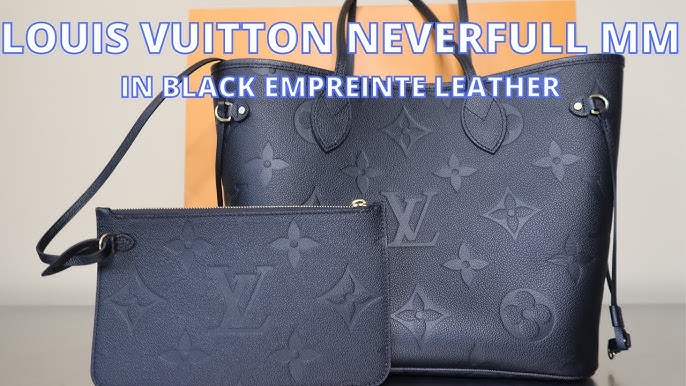 I bought the new Neverfull MM in Empreinte Leather in the color cream. Love  it so much and wanted to share 🧡. I also adore the included pochette so  much 😊 : r/Louisvuitton