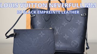 Louis Vuitton Authentic Empreinte Black Neverfull MM Giant