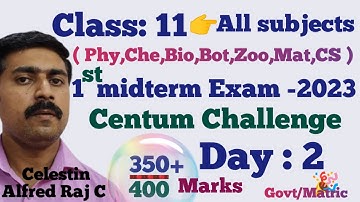 Class 11|First Midterm Exam -2023|Centum Challenge|Day 2|all subjects|sky physics