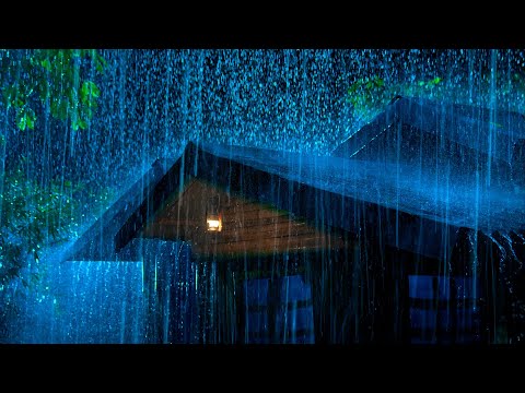 (БЕЗ РЕКЛАМЫ) Очень Сильный Дождь По Жестяной Крыше Для Мгновенного Сна С Мощными Звуками Грома