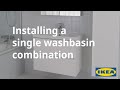 Installing a single washbasin combination