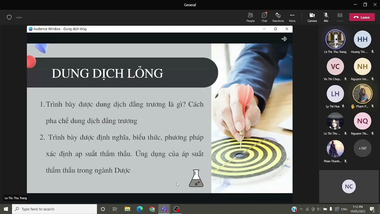 Hóa lý - Dung dịch lỏng - 19/05/2022