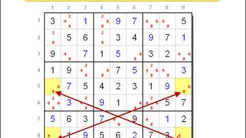 Sudoku Solving Tip - X Wing Technique