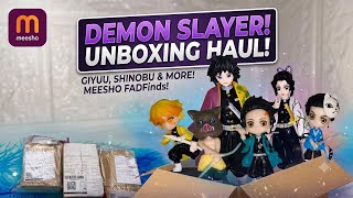 MEESHO DEMON SLAYER FIGURES HAUL! 😱 (Giyu, Shinobu & Chibis) | Best Cheap Anime Figures India
