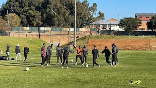Bafana Bafana training ahead of their game against Morocco on Thursday.