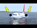 Amphibious Passenger Airplane Takes Off On Water And Lands On Water In X-Plane 11 Flight Simulator