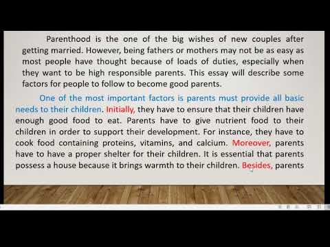 what makes a good parent essay