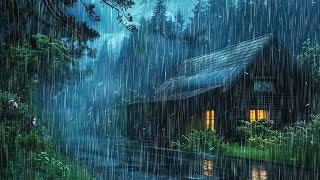 Rain Sounds For Sleeping  99% Instantly Fall Asleep With Rain And Thunder Sound At Night