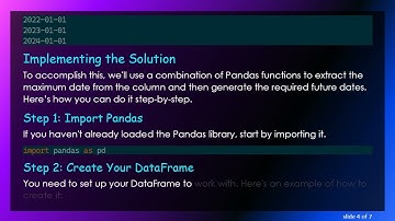 How to Generate a List of Future Years with Pandas DataFrames