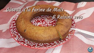 Recette du GÂTEAU à la farine de MAÏS et RAISINS secs 🍮🌽🍇