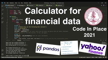 Calculator for historical financial data | Code In Place 2021