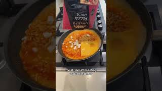 creamy cheesy samyang bukdak with tteokbokki @buldak_global #foodstagram #buldakramen #foryoupage