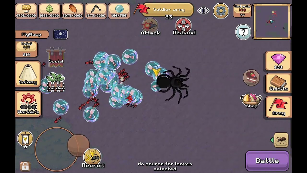 Pocket ants, doing a little daily stuff 