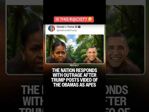 Video After posting Barack & Michelle Obama as monkeys… Is Donald Trump racist? ? #michelleobama #obama