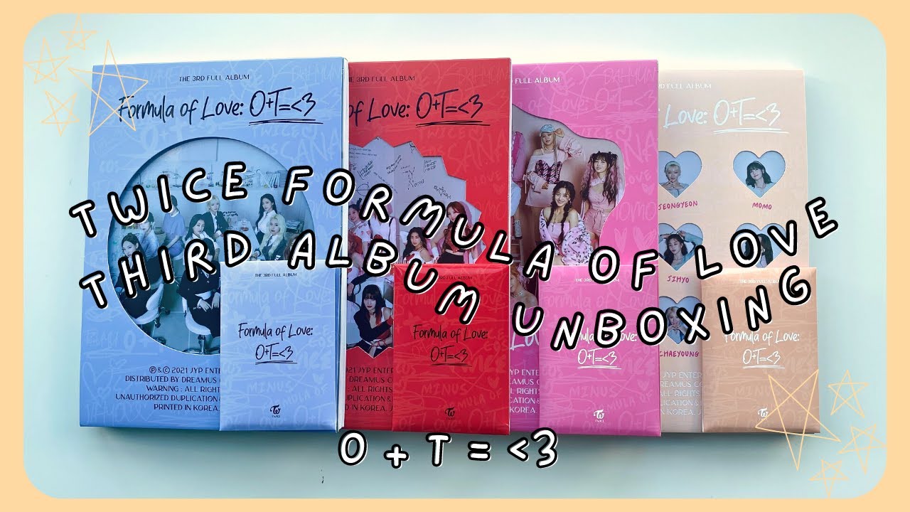 ✰ TWICE 'FORMULA OF LOVE' UNBOXING ✰ all versions !! - YouTube