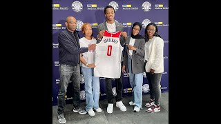 Washington Wizards No. 7 overall pick Bilal Coulibaly after introductory press conference