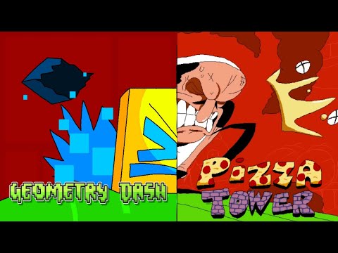 Pizza Tower intro but it's Geometry Dash (animation)