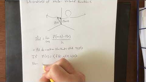 Derivatives of vector functions