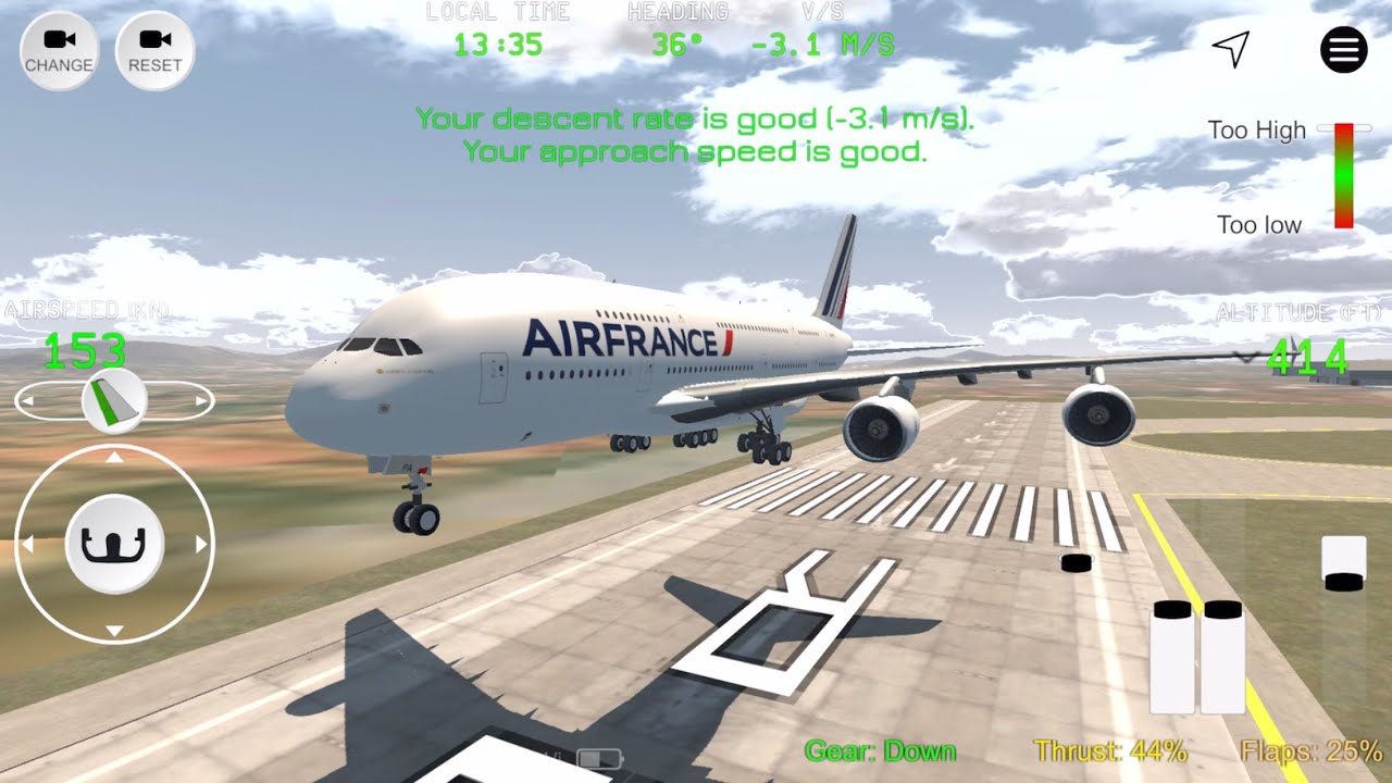 RC FS Advanced Real Flight Simulator GamePlay A380 AIR FRANCE by ios ...