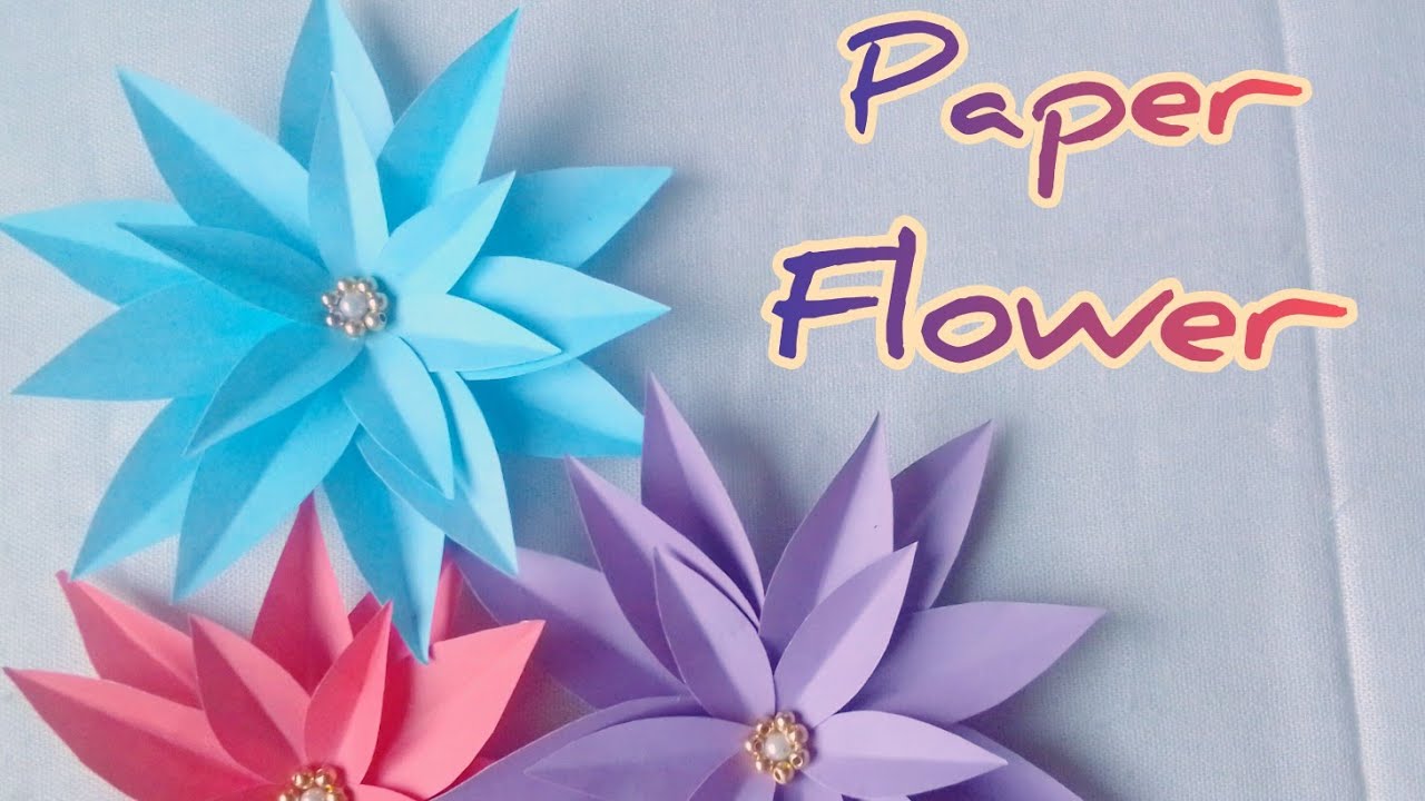 DIY paper flower How to make paper flower easy Easy paper flower