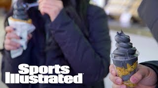 Trying Korea's Squid Ink Ice Cream During PyeongChang Winter Olympics | SI Eats | Sports Illustrated