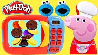 Mejores Videos Para Niños - Peppa Pig Cookie Monster Making Play Doh Cookies Fun Videos