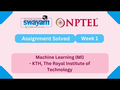 Machine Learning, ML Week 1 || NPTEL ANSWERS 2026 #nptel #nptel2026  #myswayam