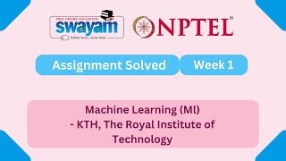 Machine Learning, ML Week 1 || NPTEL ANSWERS 2026 #nptel #nptel2026  #myswayam