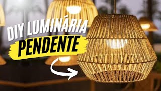 COMO FAZER LUMINÁRIA PENDENTE  GASTANDO POUCO