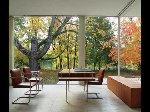 The Farnsworth House media loop at the Philip John...