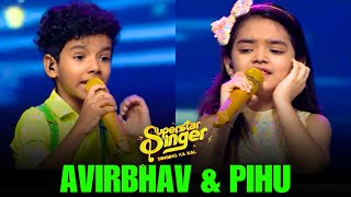 😍Avirbhav and Pihu Sharma Mind Blowing Performance😍| Lata \& Rafi Night Special Superstar Singer 3 |