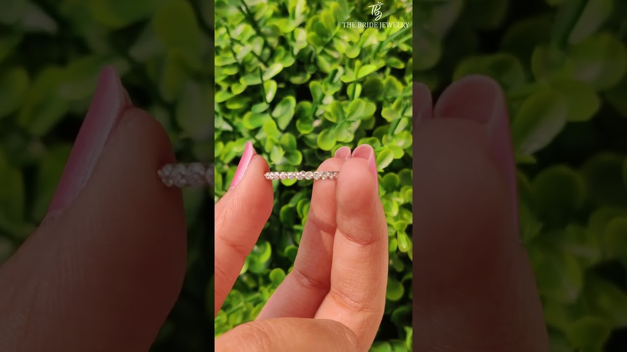 Moissanite Wedding Ring Rose Gold Ring Stacking Ring Minimalist Ring Matching Band Anniversary Band