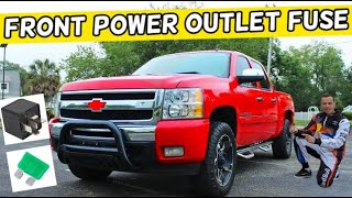 CHEVROLET SILVERADO FRONT POWER OUTLET FUSE LOCATION 2006 2007 2008 2009 2010 2011 2012 2013