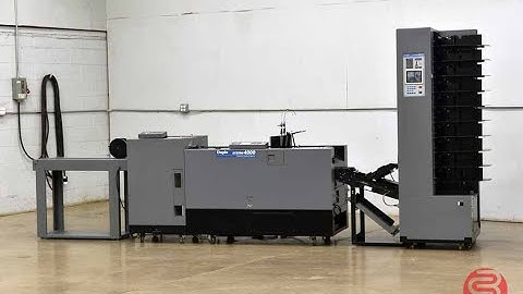 2002 Duplo System 4000 10 Bin Booklet Making System w/ Stitcher, Folder, Trimmer