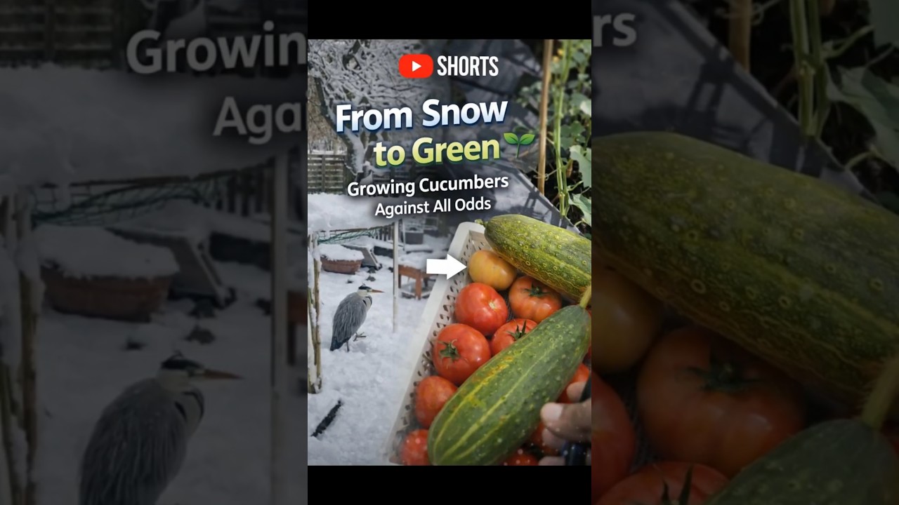 From Winter Snow to Green Cucumbers / বরফ থেকে সবুজ শসা 🥒/ how to grow cucumbers/komkommers/cetrioli
