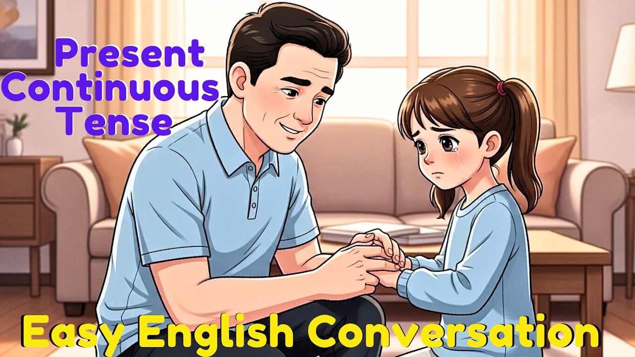 Present Continuous Tense in English | What Are You Doing Now? | Dad & Daughter Conversation