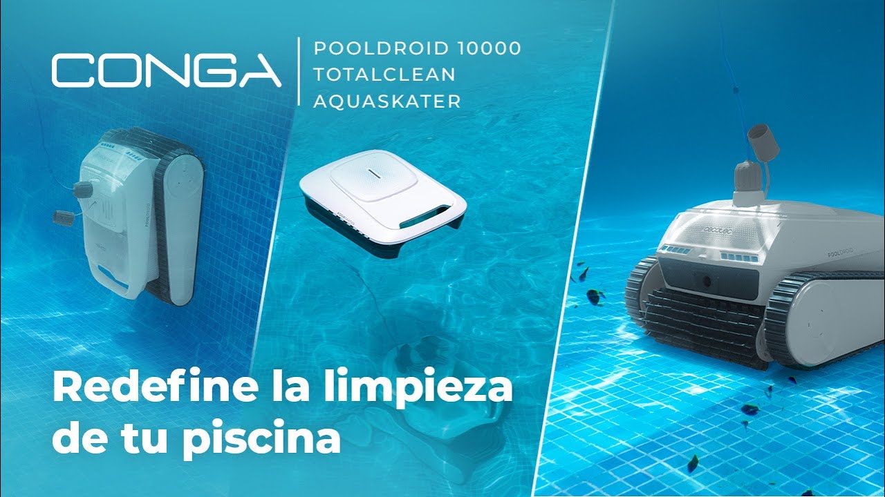 Robot limpador de piscinas Conga Pooldroid 10000 TotalClean AquaSkater, para superf&iacute;cies de at&eacute; 300 m2