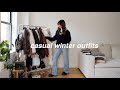 Casual winter outfits  cozy winter lookbook