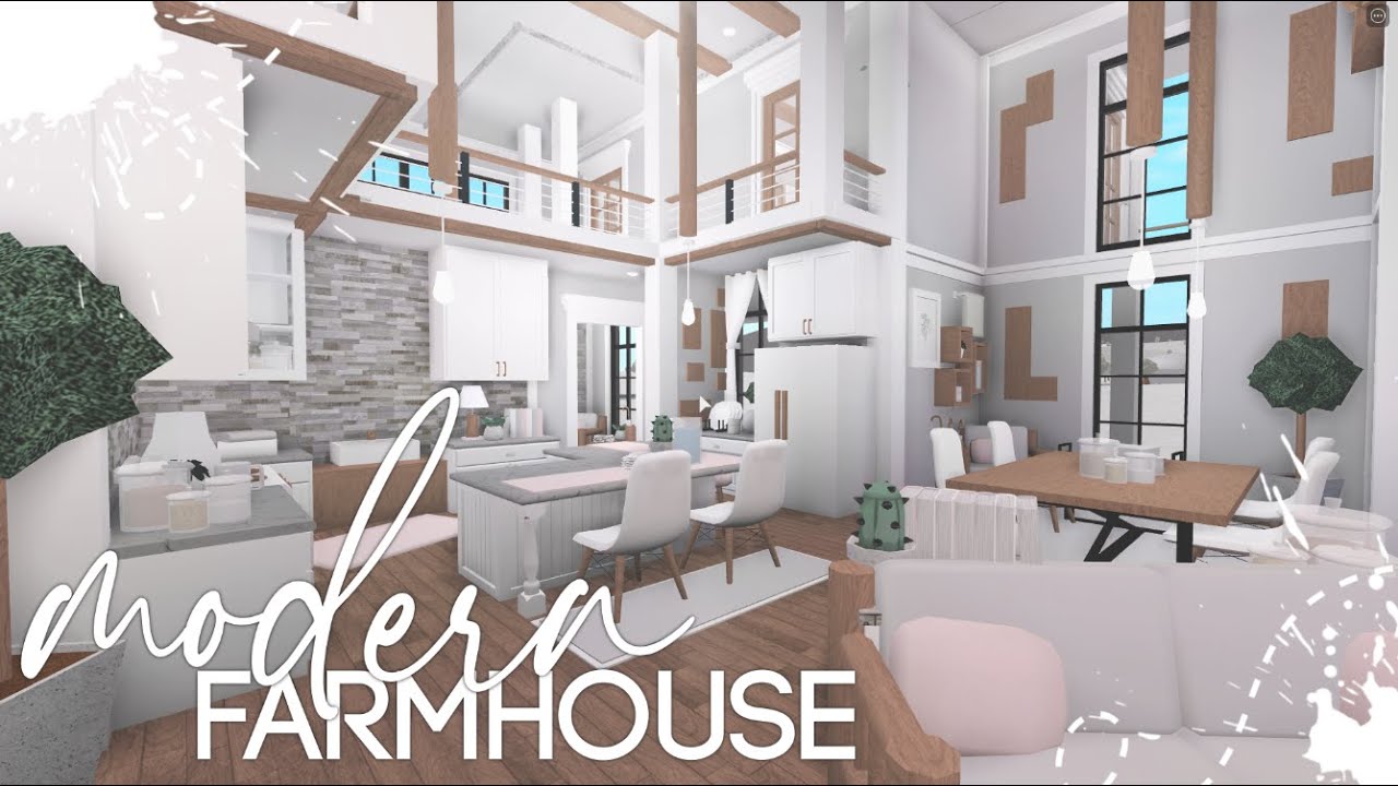 Bloxburg| Modern Farmhouse| House Build - YouTube